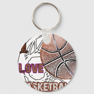 Chaveiro Eu Adoro A Defesa De Basquete!