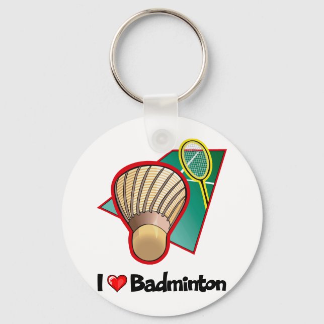 Chaveiro Eu Adoro Badminton (Frente)