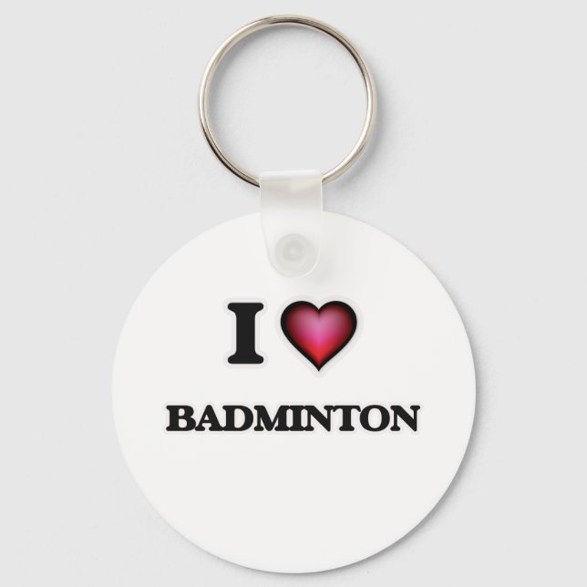 Chaveiro Eu Adoro Badminton (Frente)