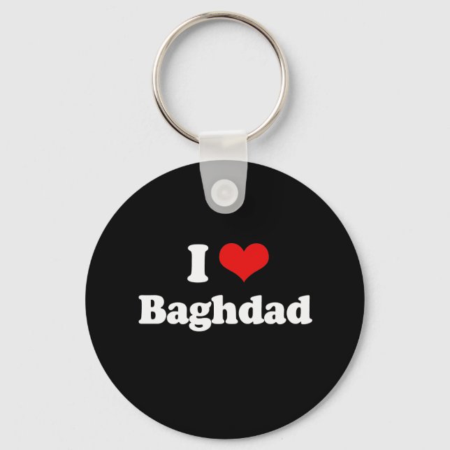 Chaveiro Eu Adoro Baghdad Tshirt Branca (Frente)