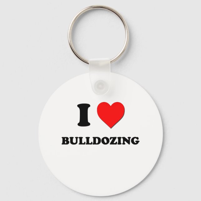Chaveiro Eu Adoro Buldozer (Frente)