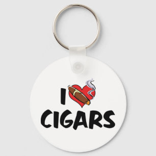 Chaveiro Eu Adoro Charuto Cardíaco - Cigarro Fumante