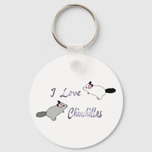 Chaveiro Eu adoro chinchillas chave