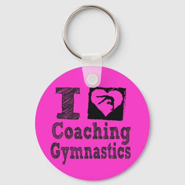 Chaveiro Eu adoro Coahing Gymnastics Key Chain (Frente)