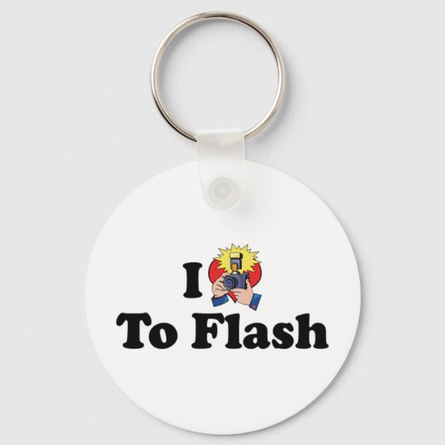 Chaveiro Eu Adoro Flash - Amante da Fotografia (Frente)