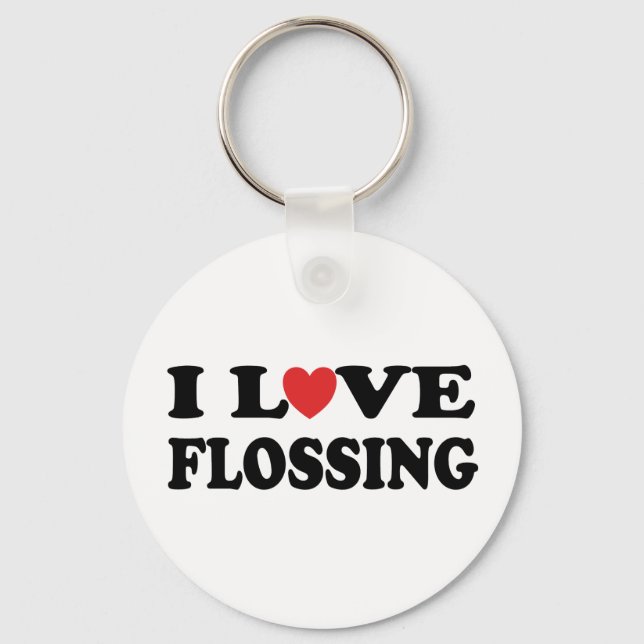 Chaveiro Eu Adoro Flossing (Frente)