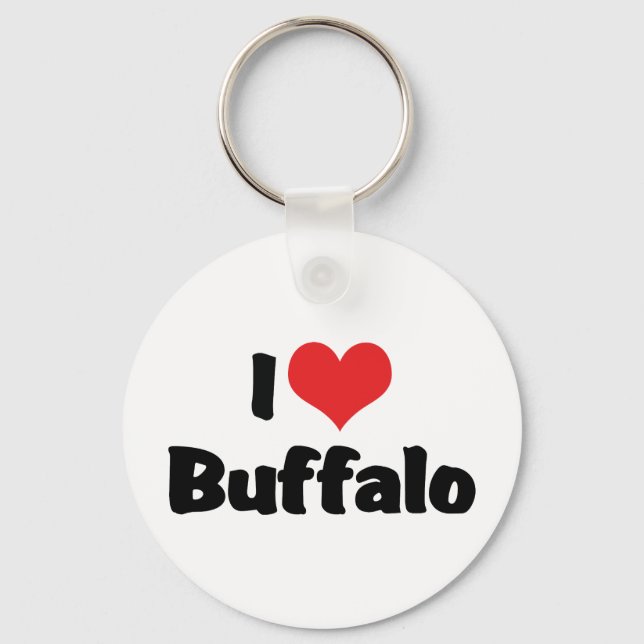 Chaveiro Eu Adoro Heart Buffalo (Frente)