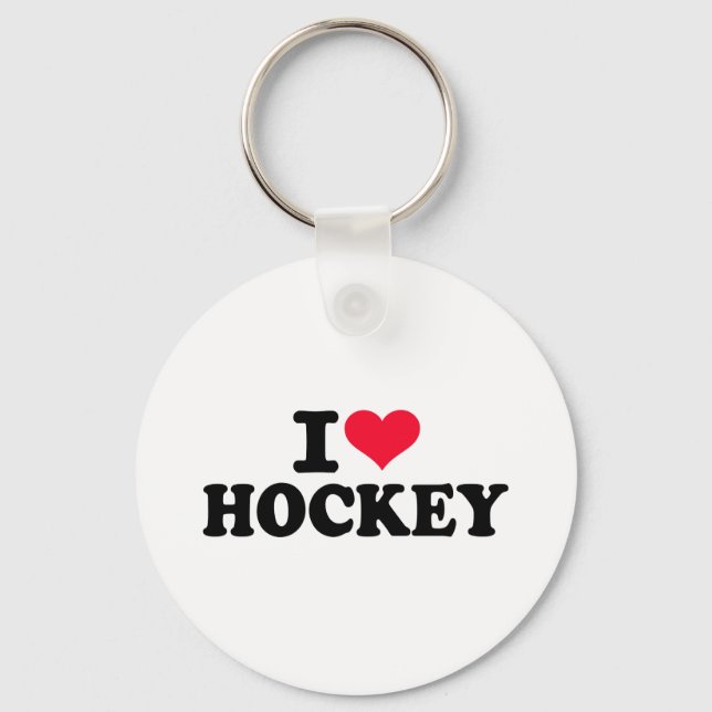 Chaveiro Eu adoro Hockey (Frente)