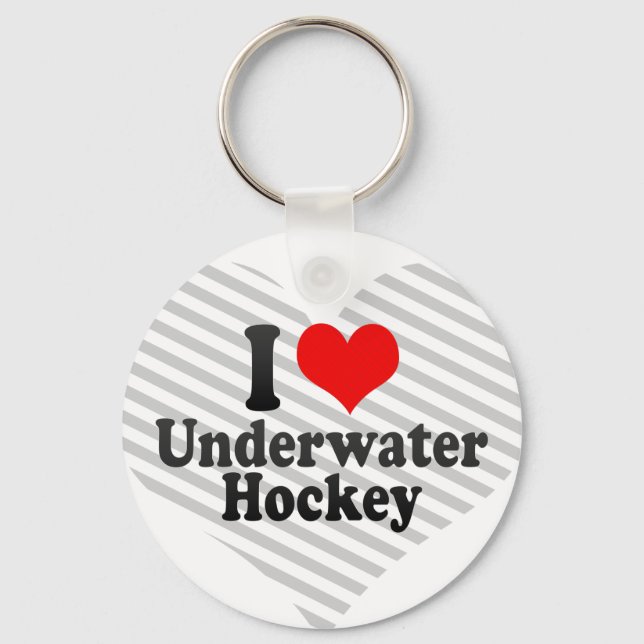 Chaveiro Eu adoro Hockey subaquático (Frente)