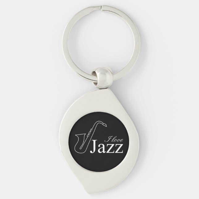 Chaveiro Eu adoro jazz (Frente)