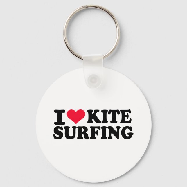 Chaveiro Eu adoro Kitesurfing (Frente)