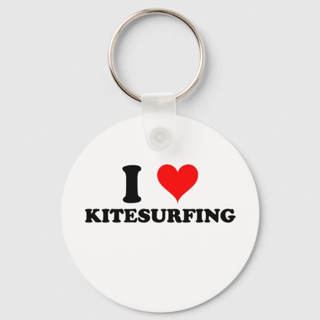 Chaveiro Eu Adoro Kitesurfing (Frente)