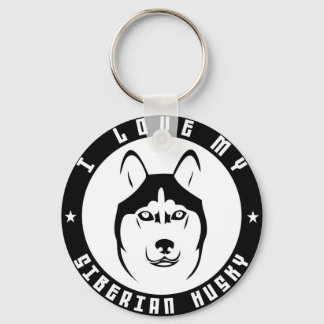 Chaveiro EU ADORO MEU PEDAÇO DE Cachorro SIBERIANO