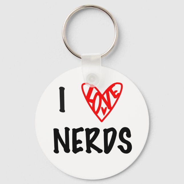 Chaveiro Eu adoro Nerd (Frente)