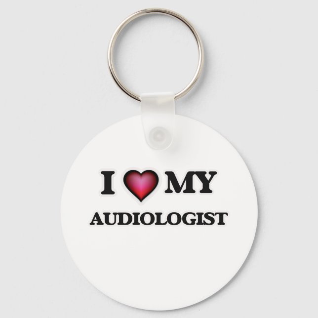 Chaveiro Eu adoro o meu Audiologista (Frente)