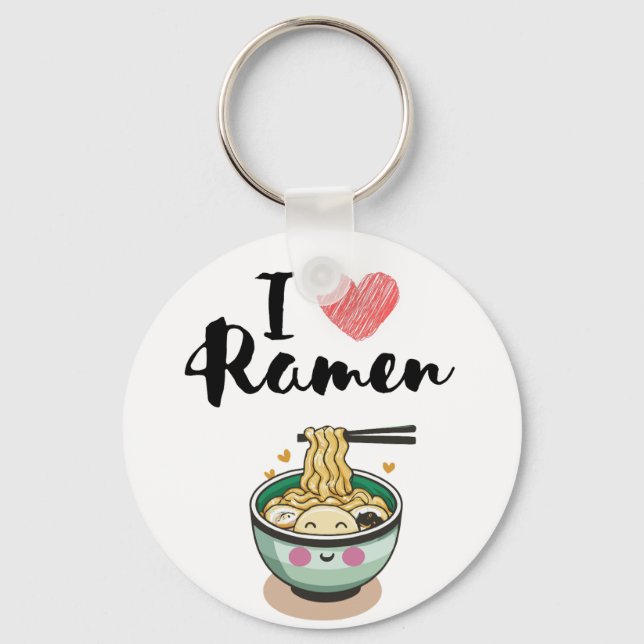 Chaveiro Eu adoro o Ramen (Frente)