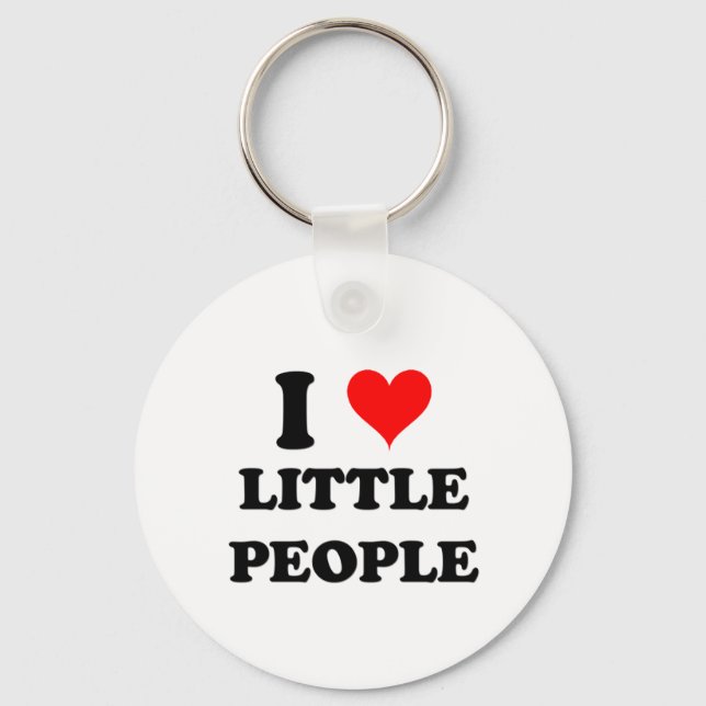 Chaveiro Eu Adoro Pequenas Pessoas (Frente)