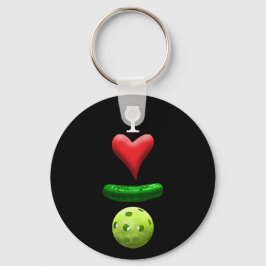 Chaveiro Eu adoro Pickleball - Preto