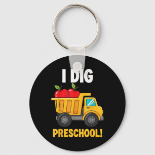 Chaveiro Eu Adoro Pré-Escola Caminhão de Carga Engraçado De