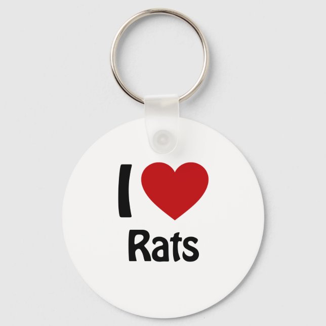 Chaveiro Eu adoro ratos (Frente)
