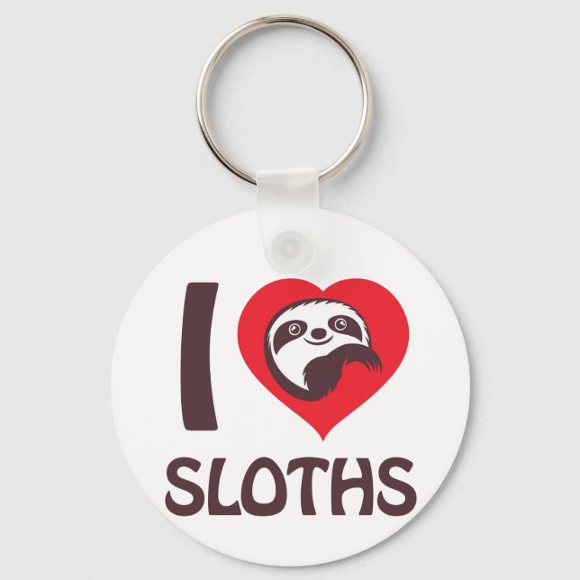 Chaveiro Eu adoro Sloths (Frente)