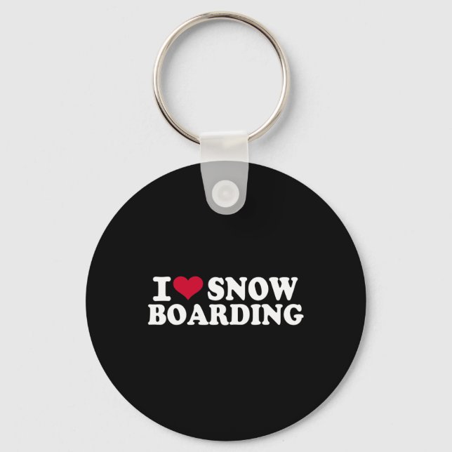 Chaveiro Eu Adoro Snowboard (Frente)