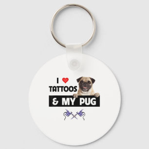 Chaveiro Eu Adoro Tatuagens E Meu Cachorro Cachorro Mãe Pai