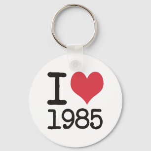 Chaveiro Eu amo 1985 produtos & designs dos t-shirt!