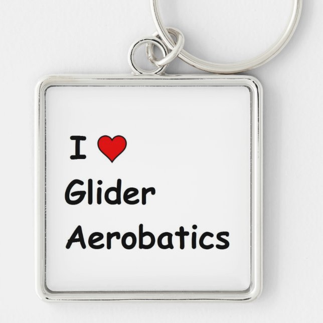 Chaveiro Eu Amo A Aerobática Glider (Frente)