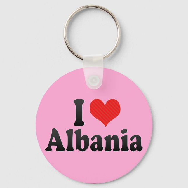 Chaveiro Eu amo a Albânia (Frente)