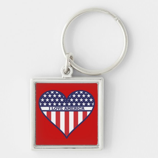Chaveiro Eu amo a América (Frente)