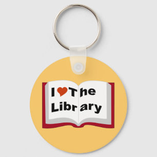 Chaveiro Eu amo a biblioteca
