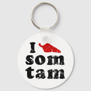 Chaveiro Eu amo a comida tailandesa de Isaan do ❤ de Tam