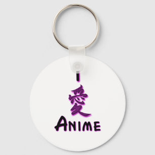 Chaveiro Eu amo a corrente chave do Anime