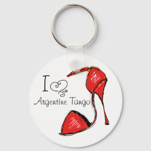 Chaveiro Eu amo a corrente chave do tango de Argentina