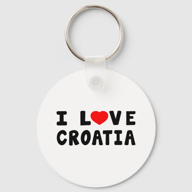 Chaveiro Eu amo a Croácia (Frente)