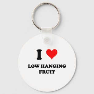 Chaveiro Eu amo a fruta de suspensão do ponto baixo