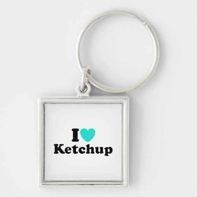 Chaveiro Eu amo a ketchup (Frente)