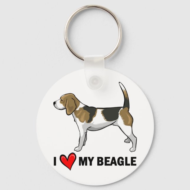 Chaveiro Eu Amo A Minha Beagle (Frente)