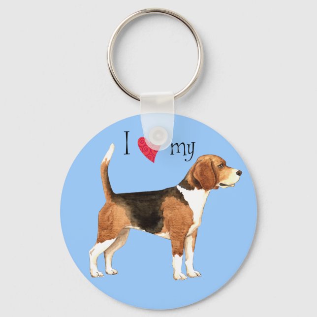 Chaveiro Eu Amo a minha Beagle (Frente)