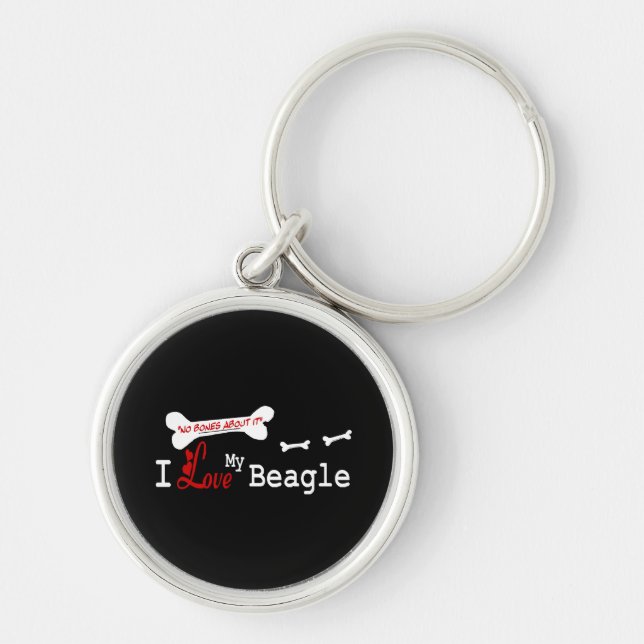 Chaveiro Eu Amo A Minha Beagle (Frente)
