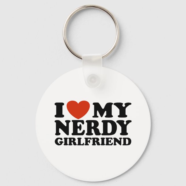 Chaveiro Eu Amo A Minha Namorada Nerdy (Frente)