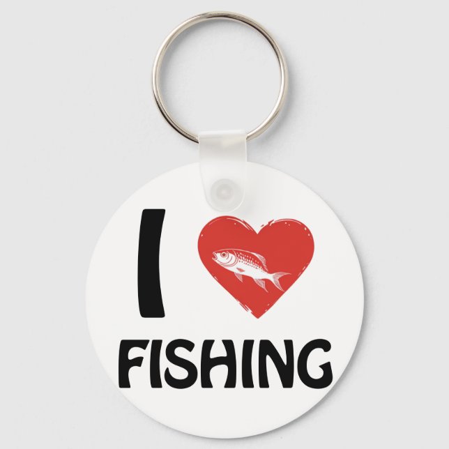 Chaveiro Eu amo a pesca (Frente)