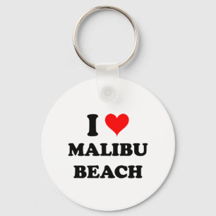 Chaveiro Eu amo a praia Califórnia de Malibu