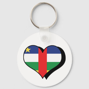 Chaveiro Eu Amo a República Centro-Africana Pingente de Cha