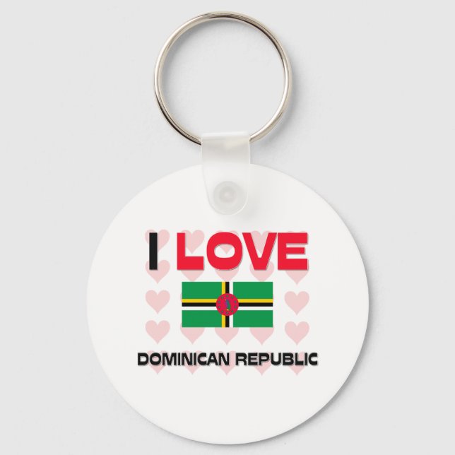 Chaveiro Eu amo a República Dominicana (Frente)