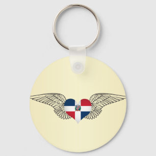Chaveiro Eu amo a República Dominicana - asas