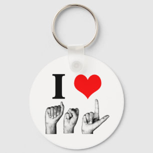 Chaveiro Eu Amo A-S-L