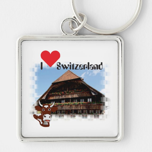 Chaveiro Eu amo a Suiça Schlüsselanhänger (Frente)