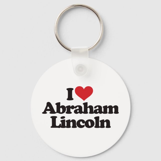 Chaveiro Eu Amo Abraham Lincoln (Frente)